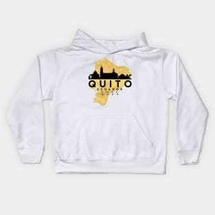 Quito Ecuador Skyline Map Art Kids Hoodie